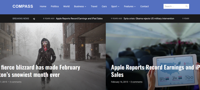 Compass WordPress theme