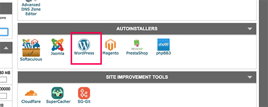 Click on WordPress - How to install WordPress on Siteground